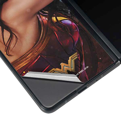 DC Comics Wonder Woman Battle Ready Poster Galaxy Z Fold4 5G Skin